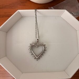 Elegant Silver Heart Pendant Necklace